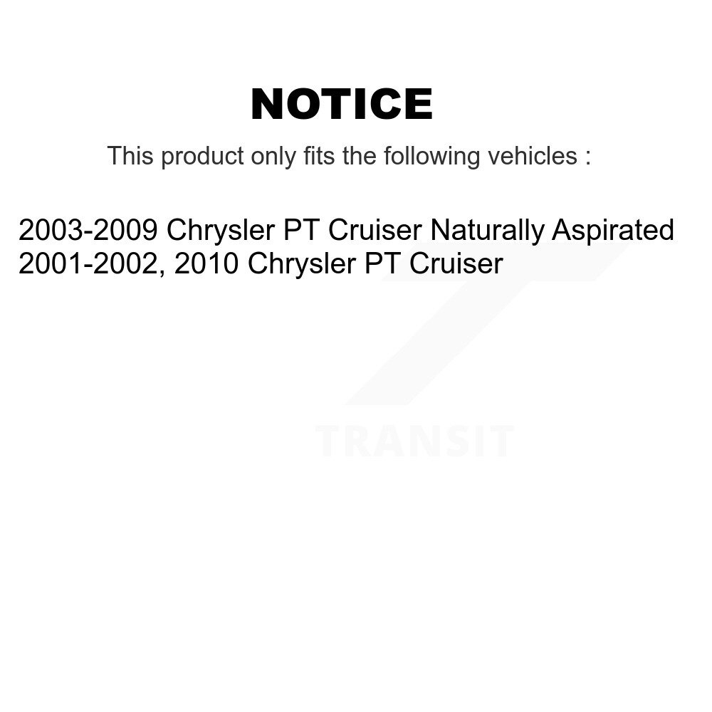 Front Coated Disc Brake Rotors Pair For Chrysler PT Cruiser KG-100119 - Image 2