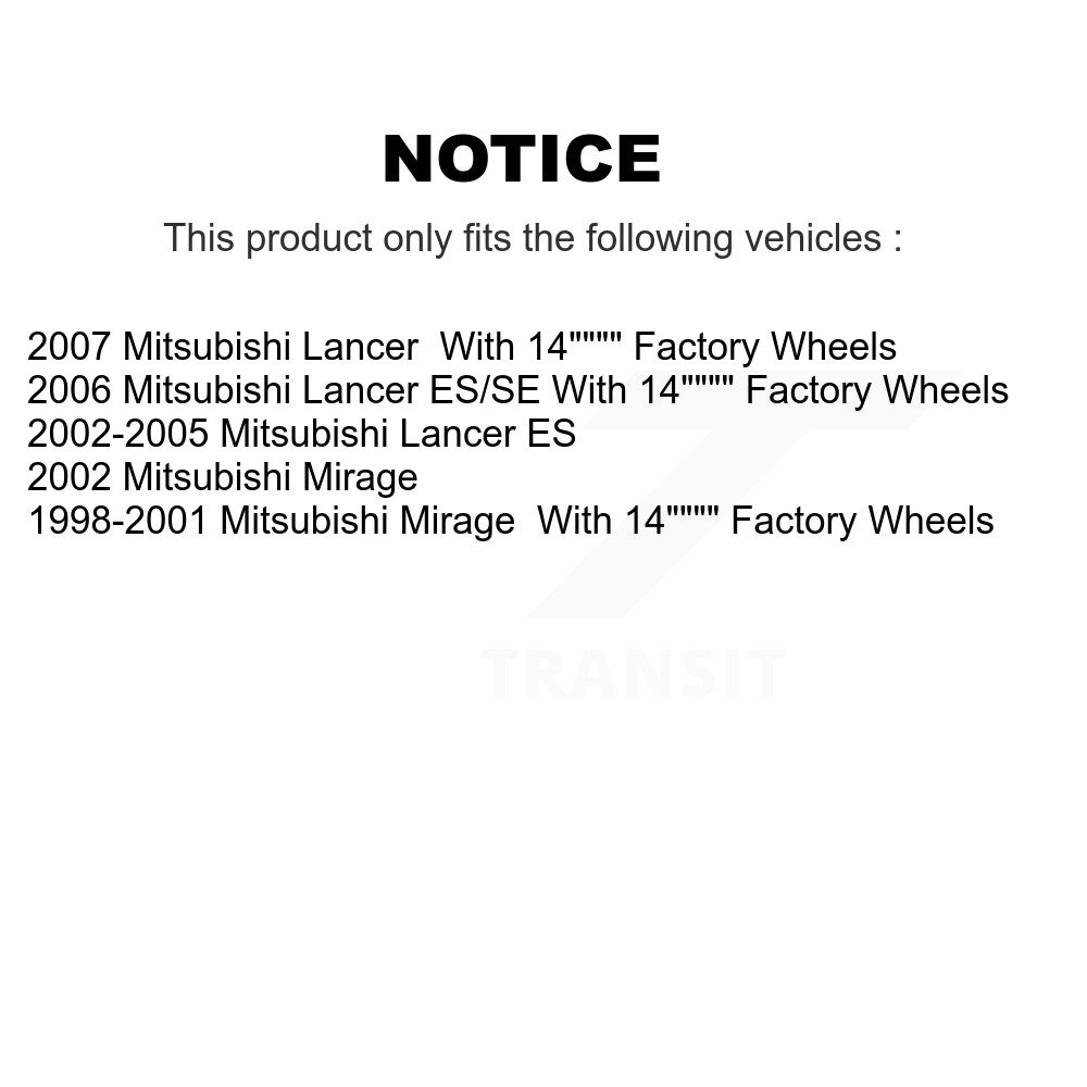 Front Coated Disc Brake Rotors Pair For Mitsubishi Lancer Mirage KG-100176 - Image 2