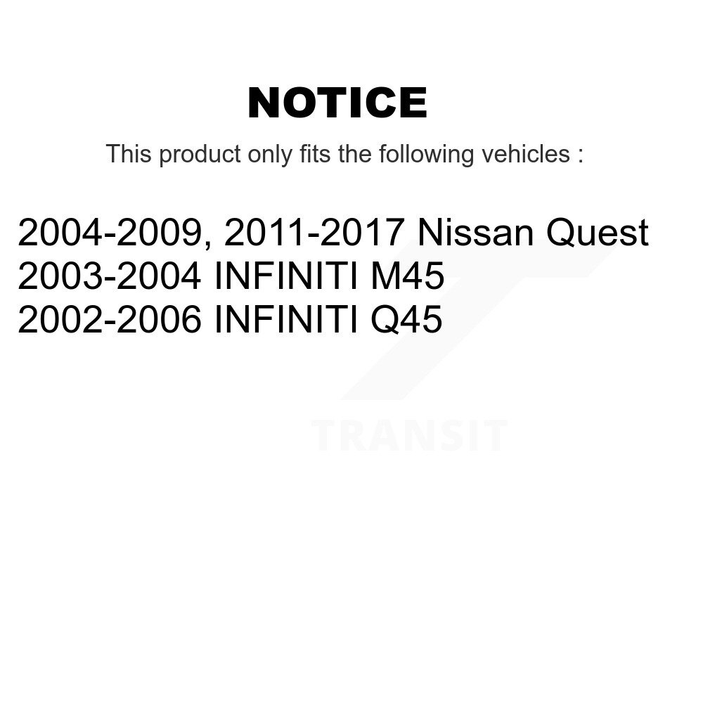 Front Coated Disc Brake Rotors Pair For Nissan Quest INFINITI Q45 M45 KG-100200 - Image 2