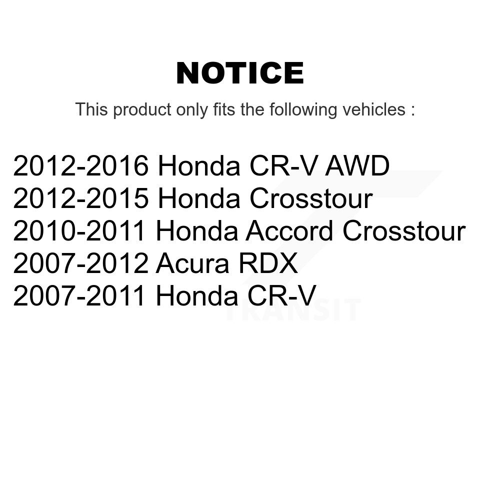 Front Coated Disc Brake Rotors Pair For Honda CR-V Acura RDX Accord Crosstour KG-100263 - Image 2