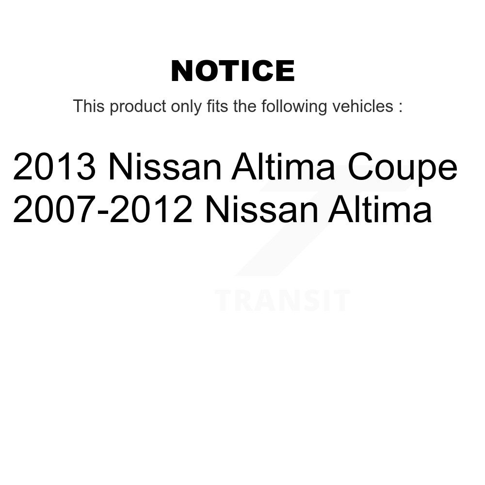 Front Coated Disc Brake Rotors Pair For Nissan Altima KG-100271 - Image 2
