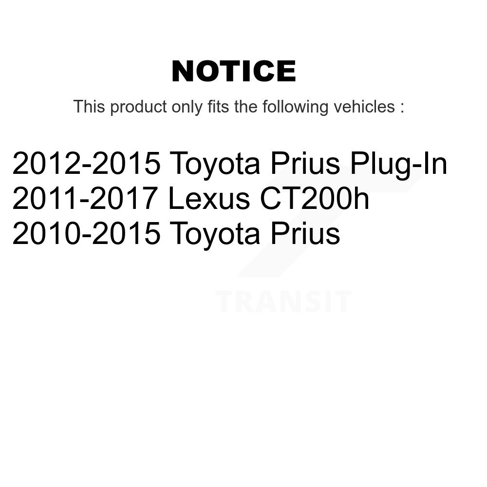 Front Coated Disc Brake Rotors Pair For Toyota Prius Lexus CT200h Plug-In KG-100310 - Image 2
