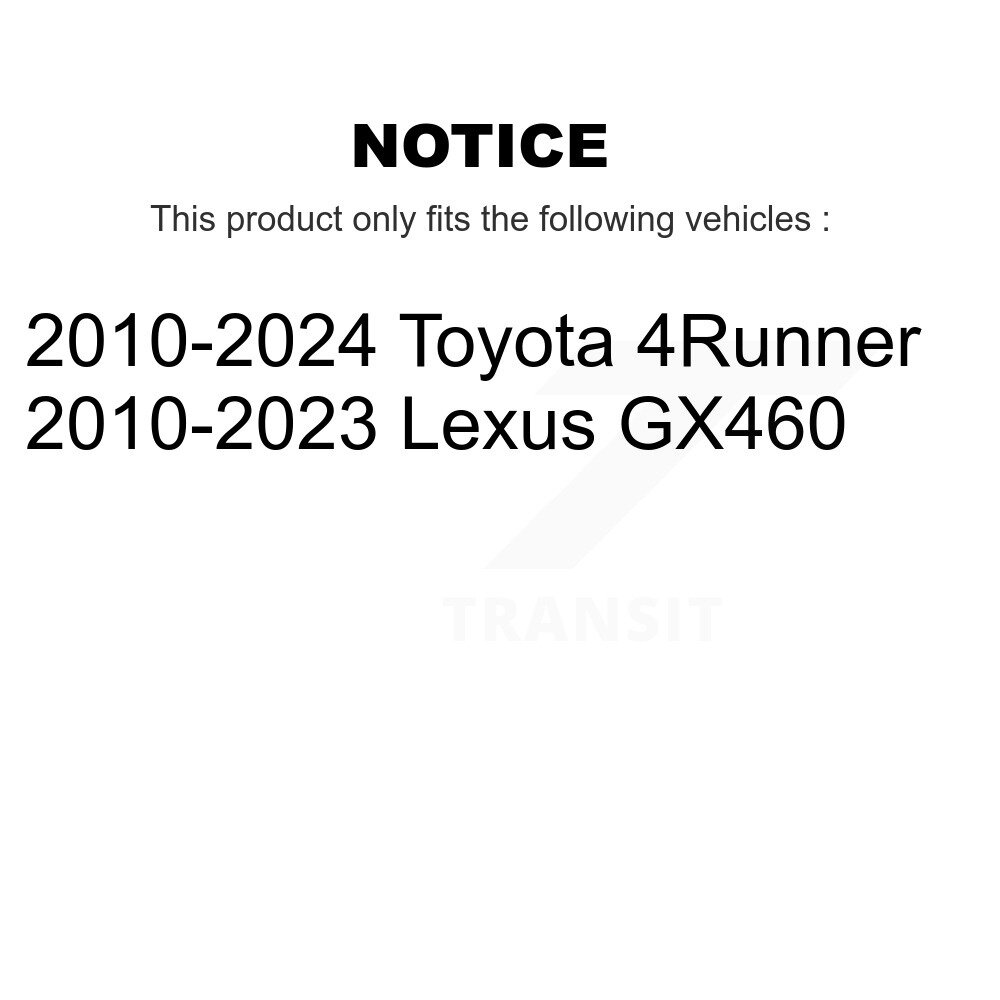 Front Coated Disc Brake Rotors Pair For Toyota 4Runner Lexus GX460 KG-100317 - Image 2