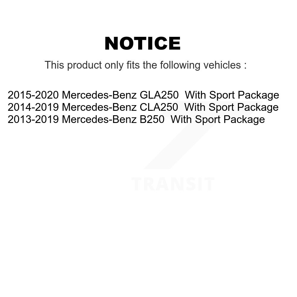 Front Coated Disc Brake Rotor Pair For Mercedes-Benz GLA250 CLA250 B250 With Sport Package KG-100364 - Image 2