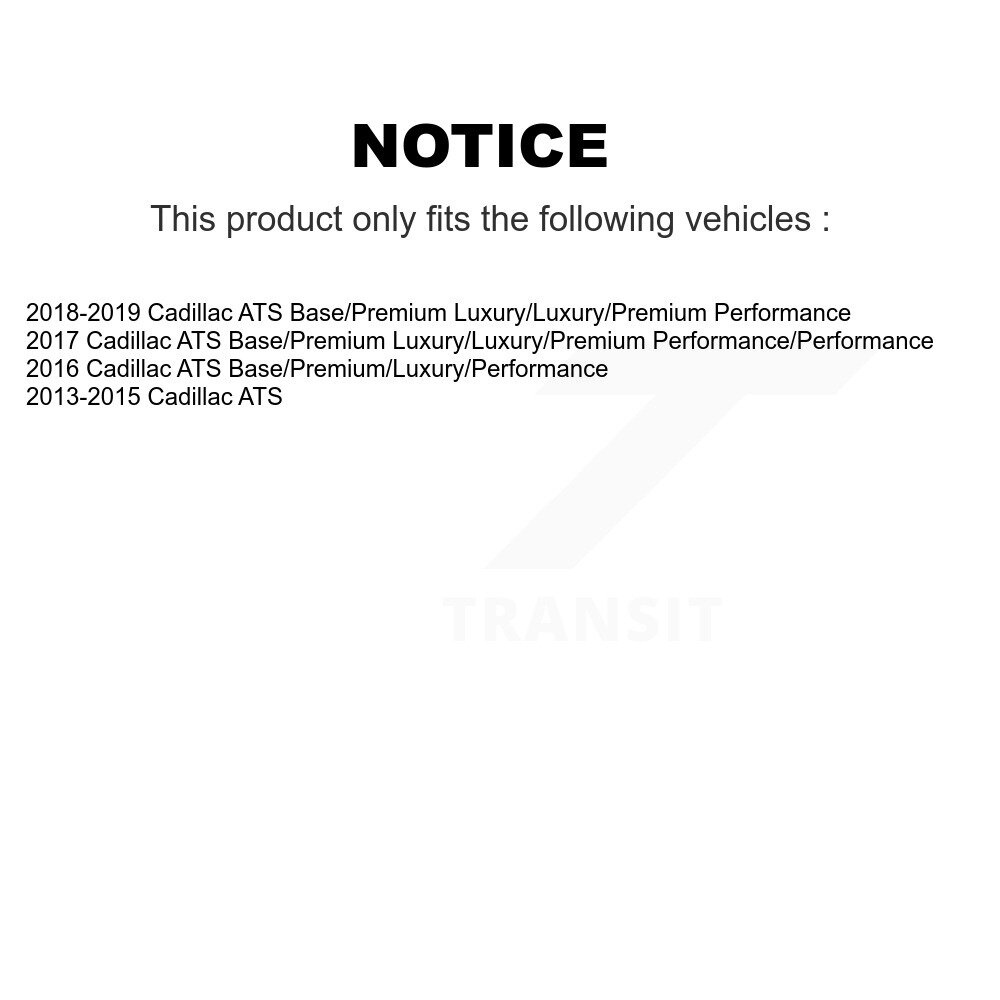 Rear Coated Disc Brake Rotors Pair For Cadillac ATS KG-100419 - Image 2