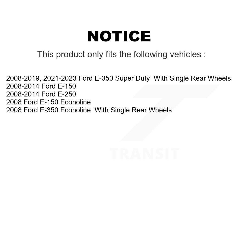 Rear Coated Disc Brake Rotors Pair For Ford E-350 Super Duty E-250 E-150 Econoline KG-100446 - Image 2