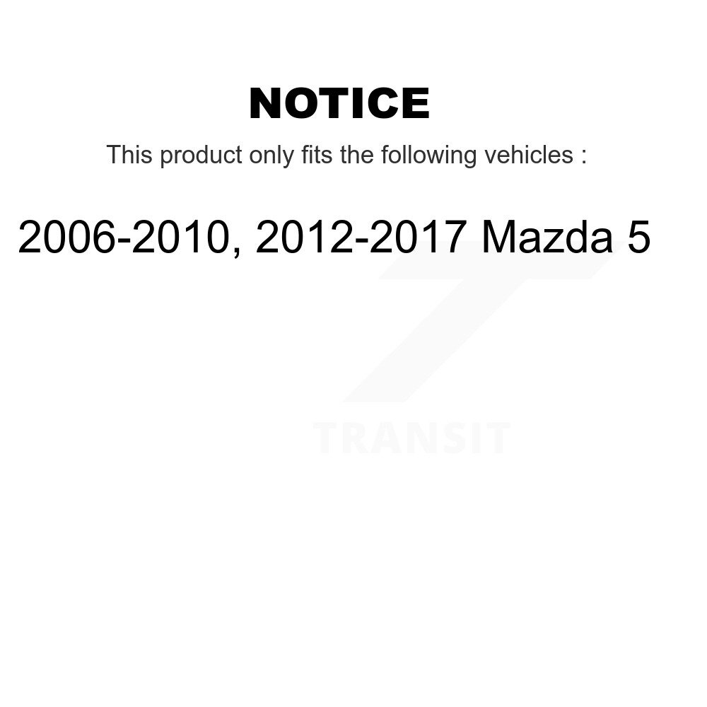 Rear Coated Disc Brake Rotors Pair For Mazda 5 KG-100575 - Image 2
