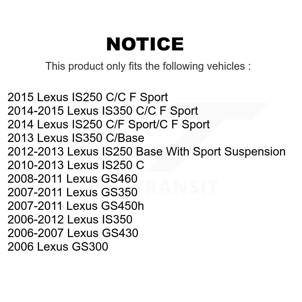 Rear Coated Disc Brake Rotors Pair For Lexus IS250 IS350 GS350 GS300 GS450h GS430 GS460 KG-100580 - Image 2