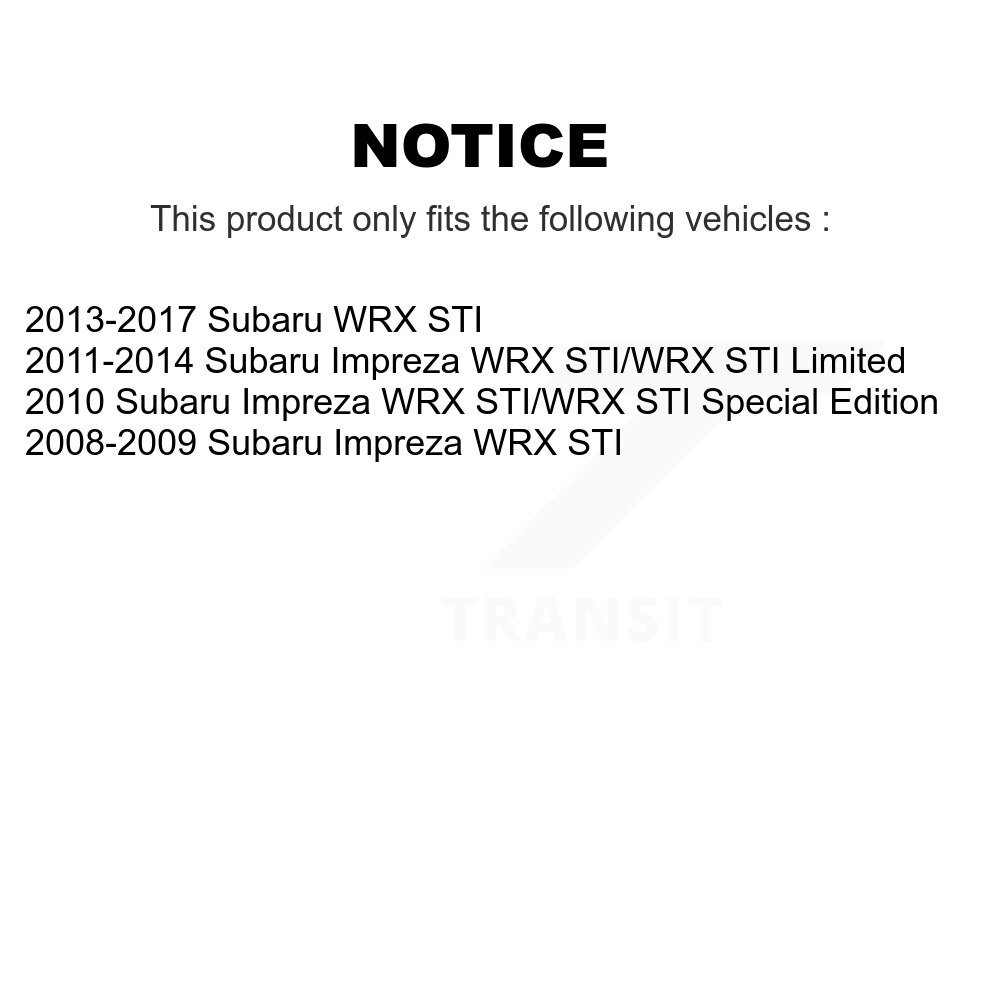 Rear Coated Disc Brake Rotors Pair For Subaru Impreza WRX STI KG-100611 - Image 2
