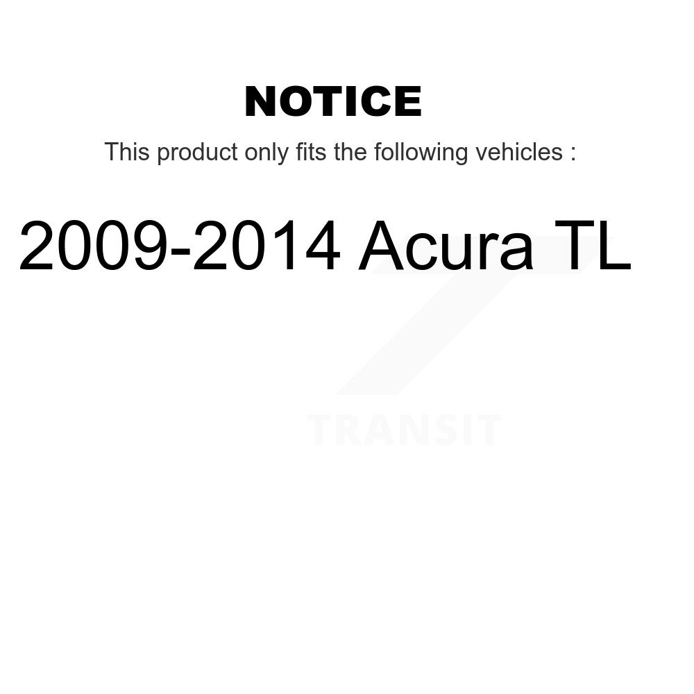 Rear Coated Disc Brake Rotors Pair For 2009-2014 Acura TL KG-100619 - Image 2