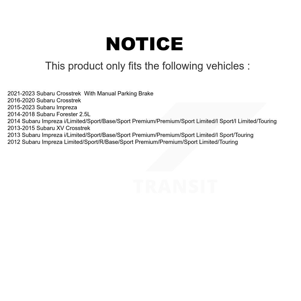Rear Coated Disc Brake Rotors Pair For Subaru Crosstrek Impreza Forester XV KG-100647 - Image 2