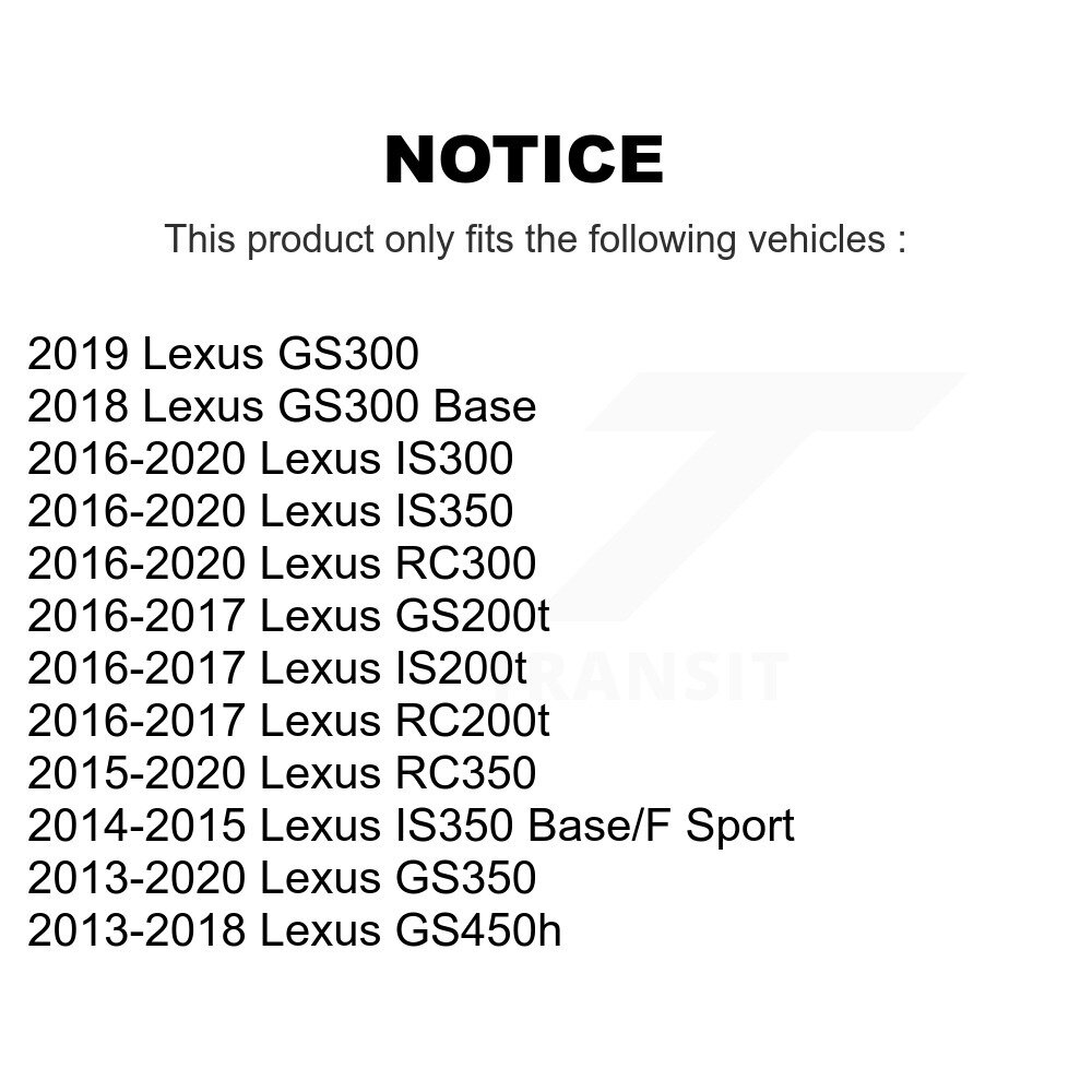 Rear Coated Brake Rotors Pair For Lexus IS300 IS350 GS350 RC350 RC300 IS200t GS450h GS300 KG-100651 - Image 2