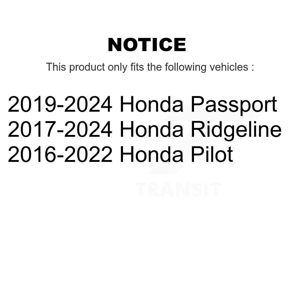 Rear Coated Disc Brake Rotors Pair For Honda Pilot Ridgeline Passport KG-100672 - Image 2
