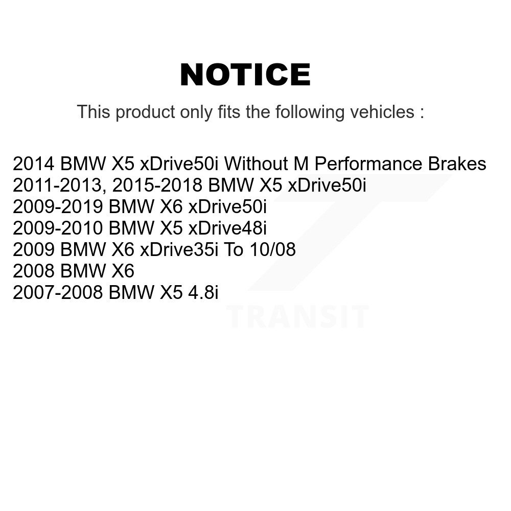 Rear Coated Disc Brake Rotors Pair For BMW X5 X6 KG-100680 - Image 2