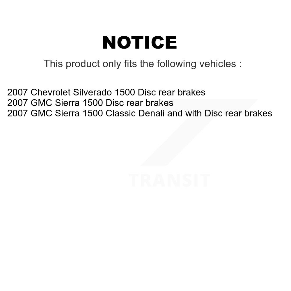 Front Rear Coat Disc Brake Rotors Kit For 2007 GMC Chevrolet Silverado 1500 Sierra Classic KG-100700 - Image 2