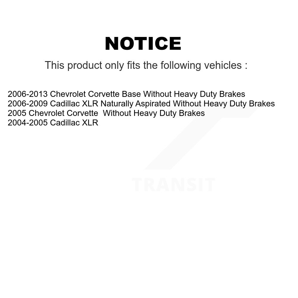 Front Rear Coated Disc Brake Rotors Kit For Chevrolet Corvette Cadillac XLR KG-100715 - Image 2