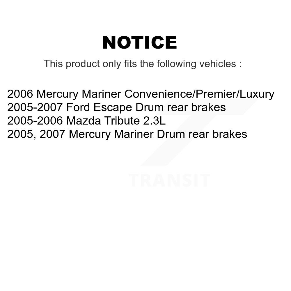 Front Rear Coated Disc Brake Rotors Kit For Ford Escape Mazda Tribute Mercury Mariner KG-100764 - Image 2