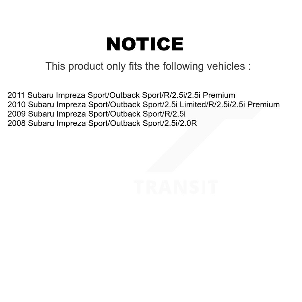 Front Rear Coated Disc Brake Rotors Kit For Subaru Impreza KG-100878 - Image 2