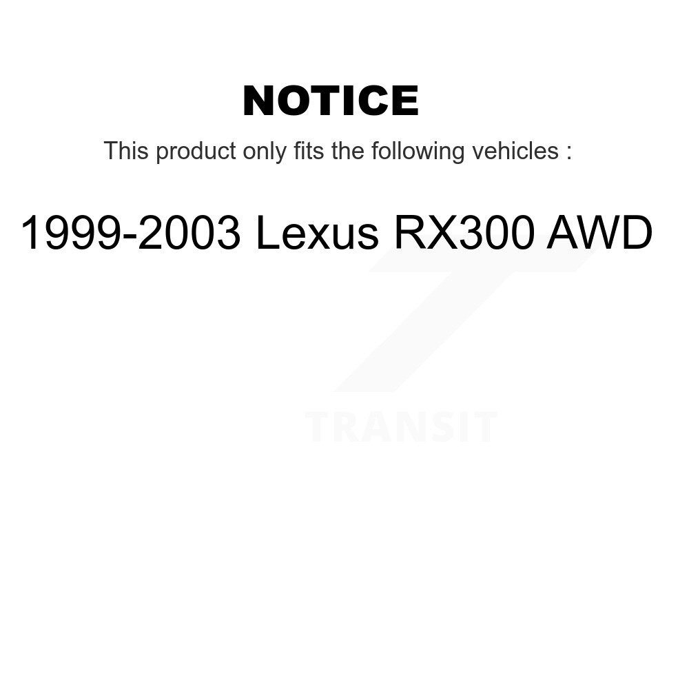 Front Rear Coated Disc Brake Rotors Kit For 1999-2003 Lexus RX300 AWD KG-100897 - Image 2