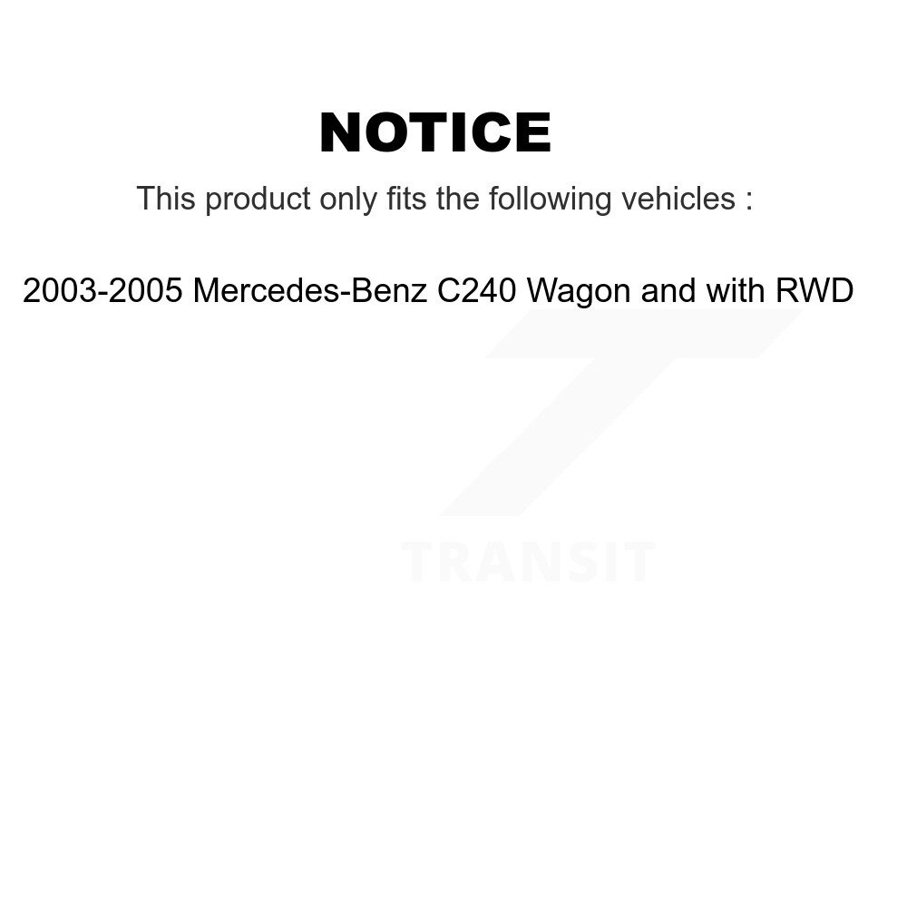Front Rear Coated Disc Brake Rotors Kit For 2003-2005 Mercedes-Benz C240 Wagon with RWD KG-100929 - Image 2