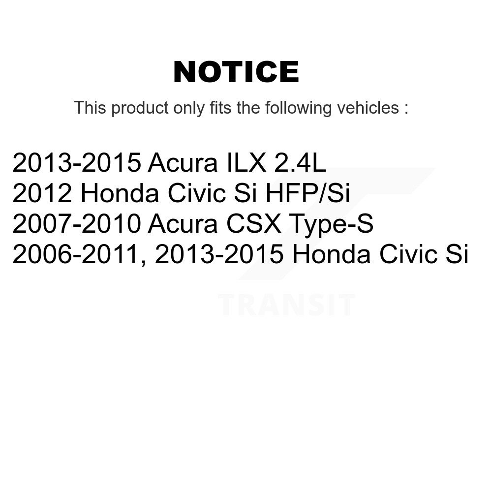 Front Rear Coated Disc Brake Rotors Kit For Honda Civic Acura CSX ILX KG-100971 - Image 2