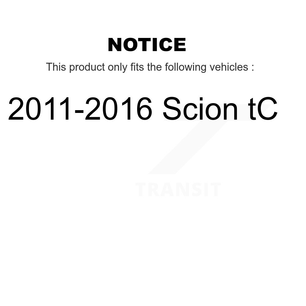 Front Rear Coated Disc Brake Rotors Kit For 2011-2016 Scion tC KG-101030 - Image 2