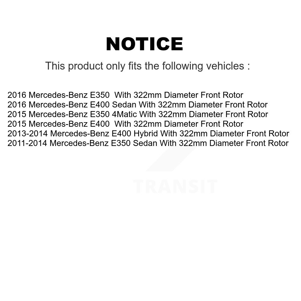 Front Rear Coated Disc Brake Rotors Kit For Mercedes-Benz E350 E400 KG-101131 - Image 2