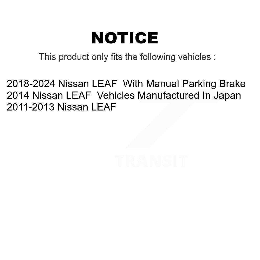 Front Rear Coated Disc Brake Rotors Kit For Nissan LEAF KG-101138 - Image 2