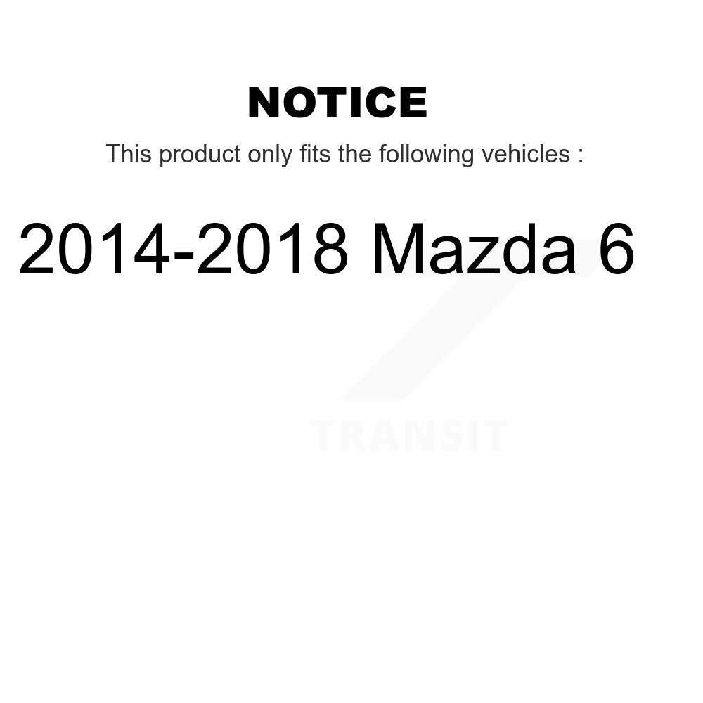 Front Rear Coated Disc Brake Rotors Kit For 2014-2018 Mazda 6 KG-101162 - Image 2