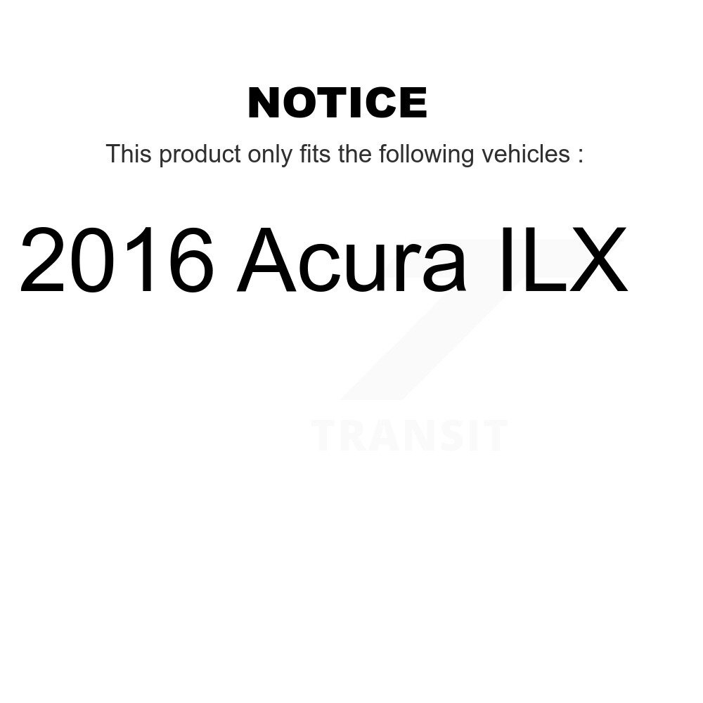 Front Rear Coated Disc Brake Rotors Kit For 2016 Acura ILX KG-101164 - Image 2