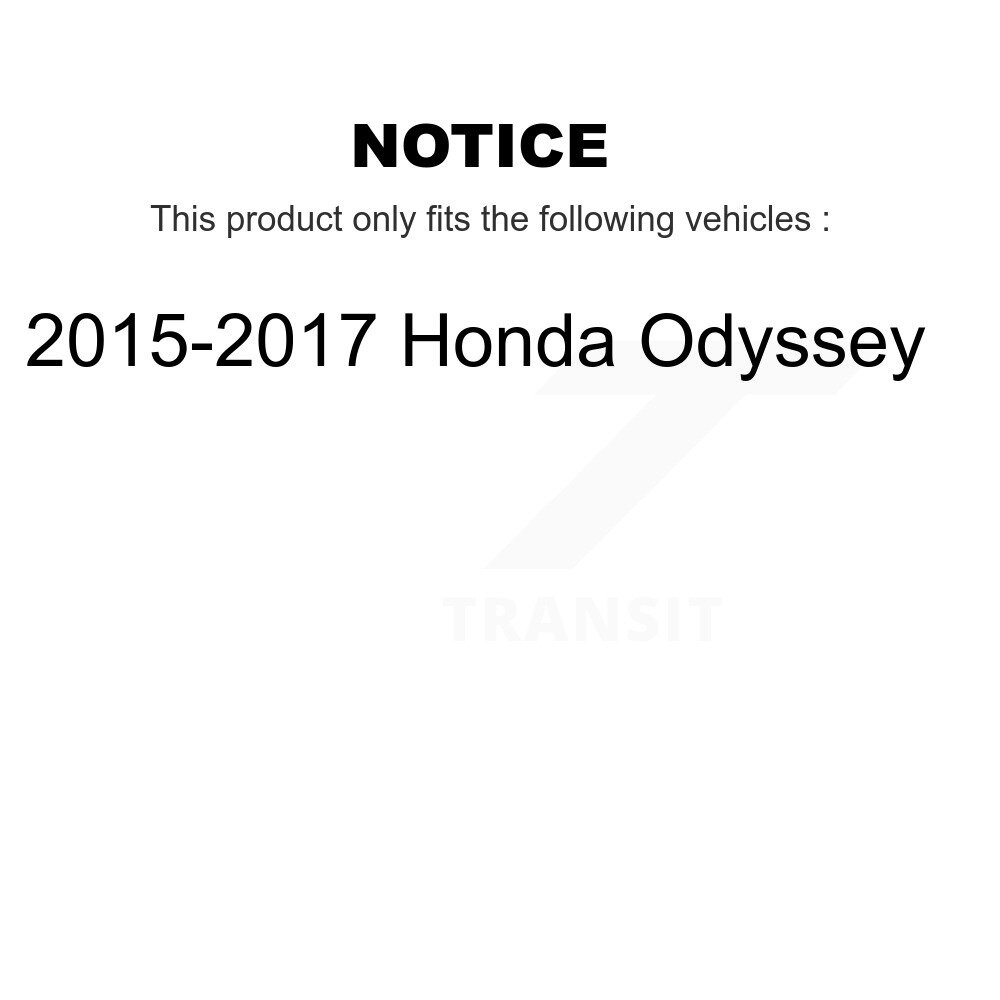 Front Rear Coated Disc Brake Rotors Kit For 2015-2017 Honda Odyssey KG-101170 - Image 2