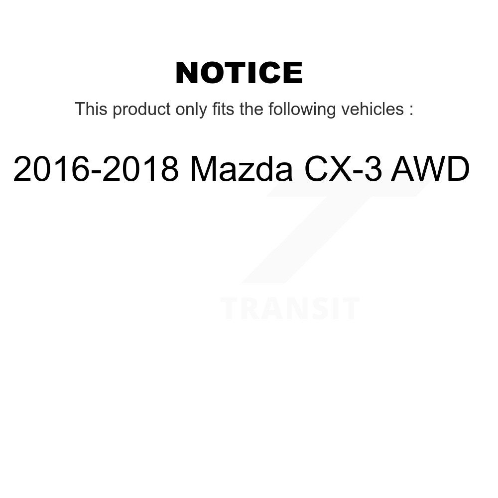 Front Rear Coated Disc Brake Rotors Kit For 2016-2018 Mazda CX-3 AWD KG-101181 - Image 2