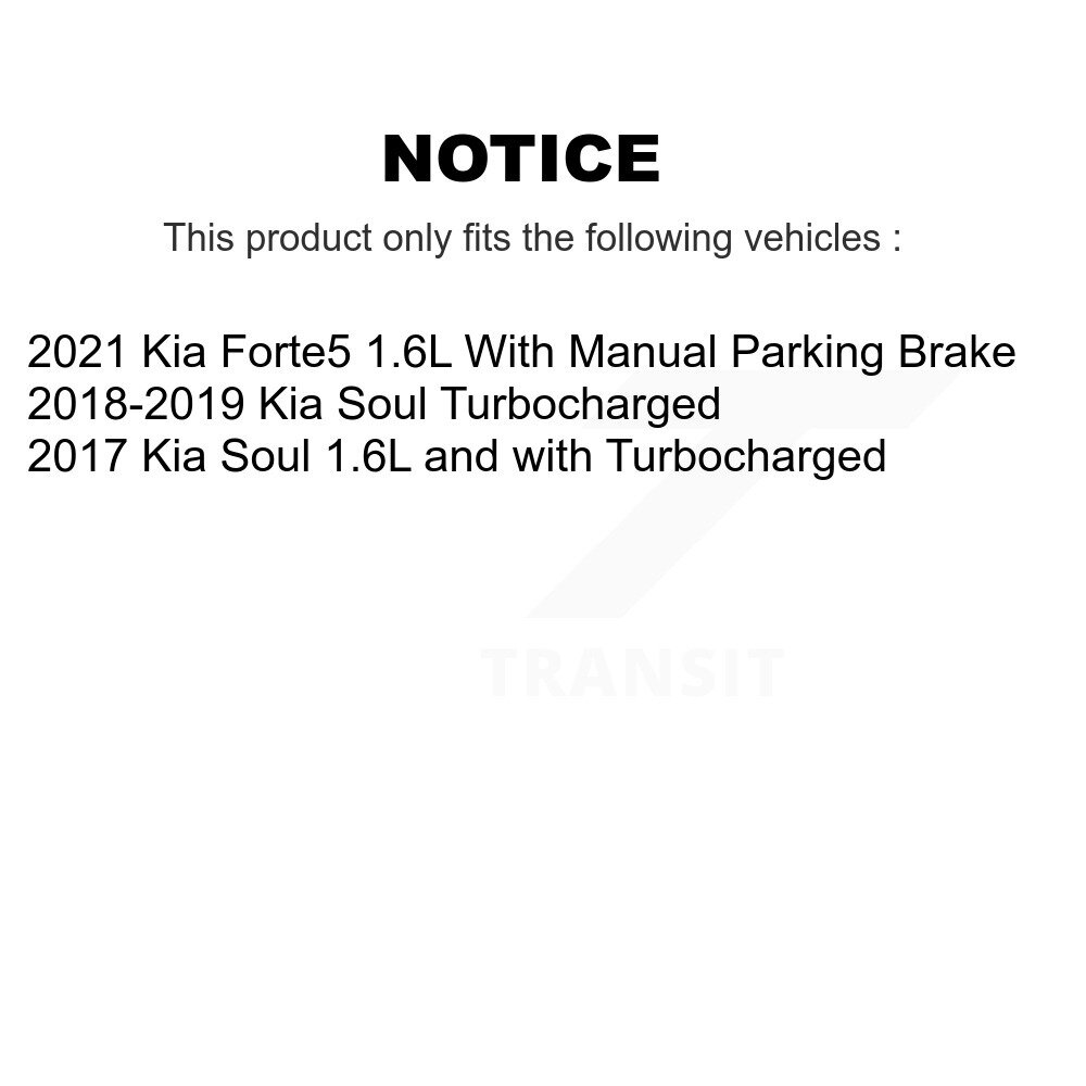 Front Rear Coated Disc Brake Rotors Kit For Kia Soul KG-101195 - Image 2