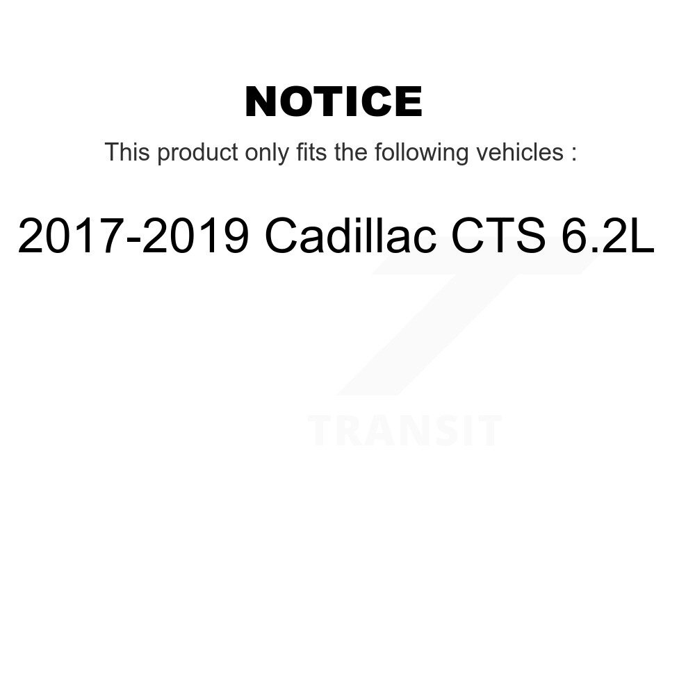 Front Rear Coated Disc Brake Rotors Kit For 2017-2019 Cadillac CTS 6.2L KG-101229 - Image 2
