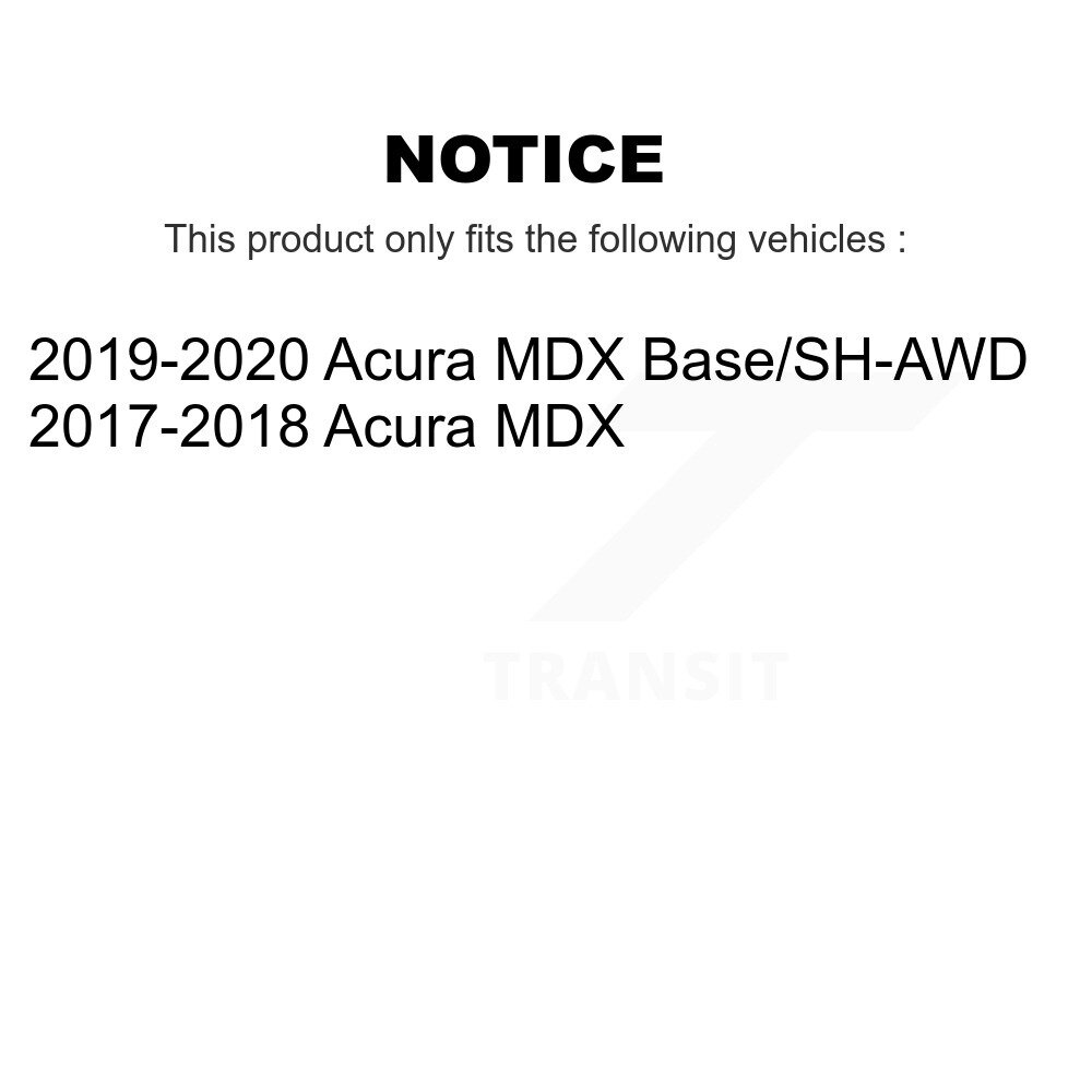 Front Rear Coated Disc Brake Rotors Kit For Acura MDX KG-101274 - Image 2