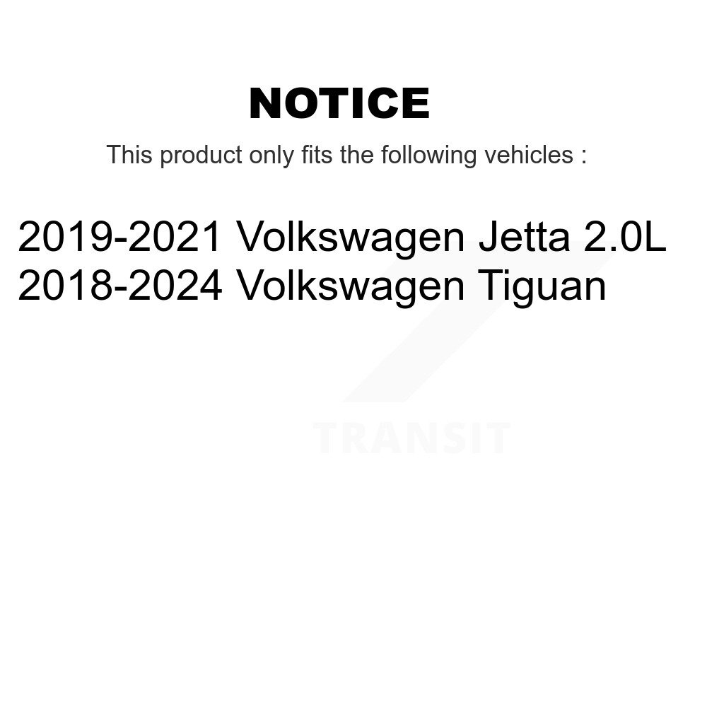 Front Rear Coated Disc Brake Rotors Kit For Volkswagen Tiguan Jetta KG-101279 - Image 2