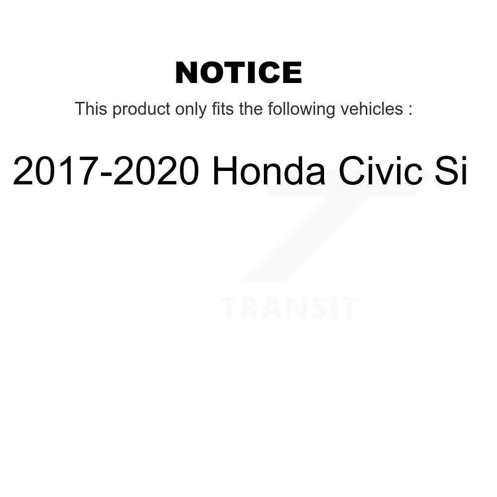 Front Rear Coated Disc Brake Rotors Kit For 2017-2020 Honda Civic Si KG-101285 - Image 2