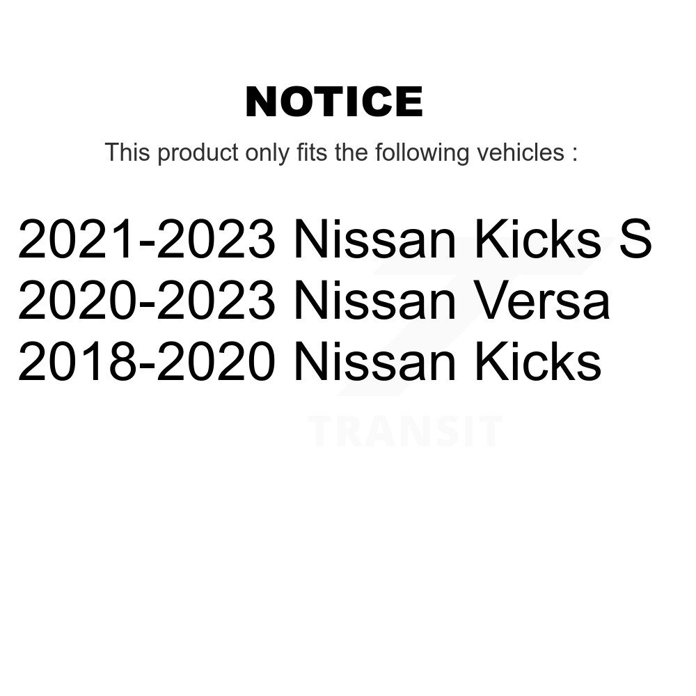 Front Coated Disc Brake Rotors Pair For Nissan Kicks Versa KG-101341 - Image 2