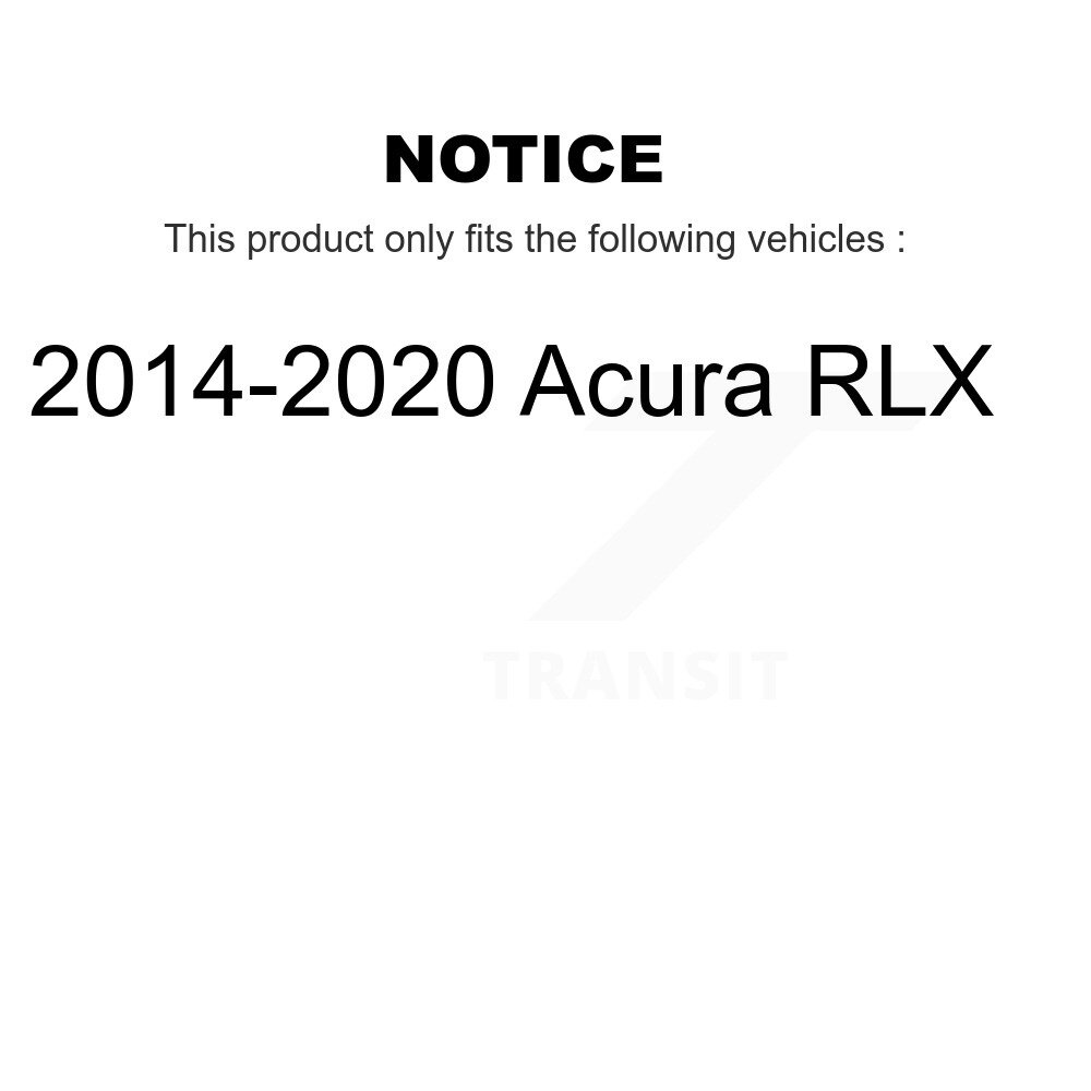 Rear Coated Disc Brake Rotors Pair For 2014-2020 Acura RLX KG-101395 - Image 2