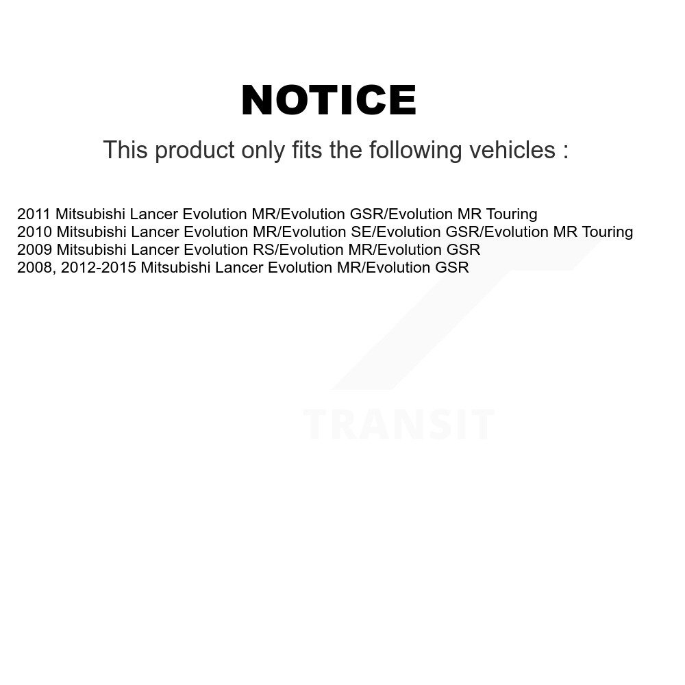 Front Coated Disc Brake Rotors Pair For Mitsubishi Lancer KG-101513 - Image 2