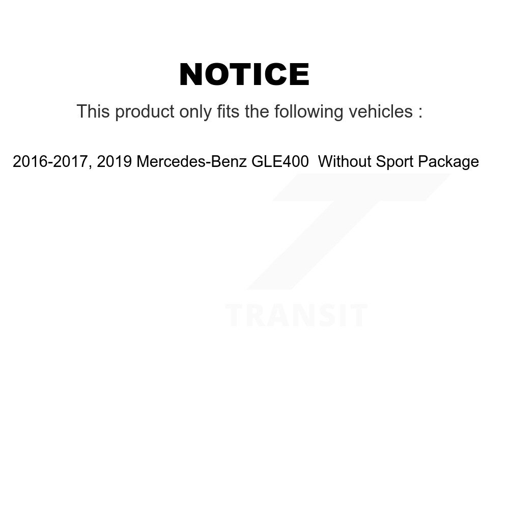Front Rear Coated Disc Brake Rotors Kit For Mercedes-Benz GLE400 Without Sport Package KG-101526 - Image 2