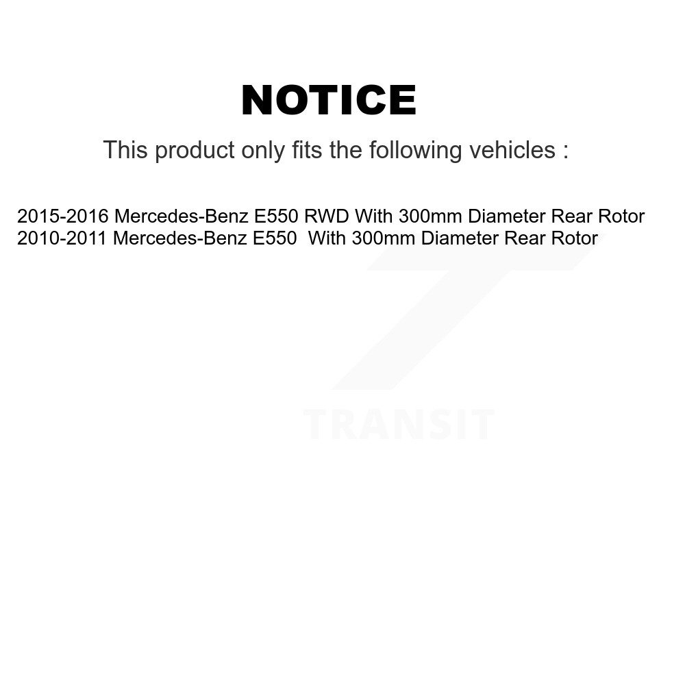 Front Rear Coat Disc Brake Rotor Kit For Mercedes-Benz E550 With 300mm Diameter KG-101586 - Image 2