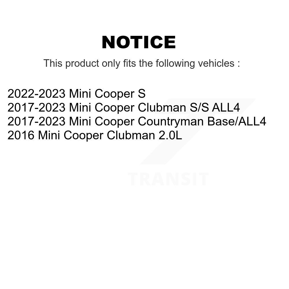 Front Coated Disc Brake Rotors Pair For Mini Cooper Countryman Clubman KG-101617 - Image 2