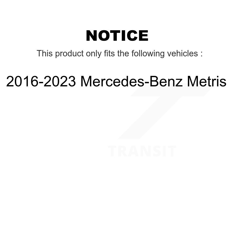 Front Coated Disc Brake Rotors Pair For 2016-2023 Mercedes-Benz Metris KG-101630 - Image 2