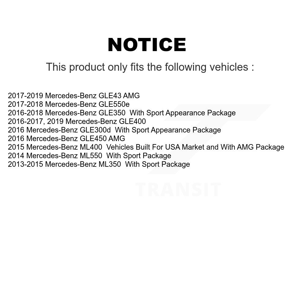 Rear Coated Brake Rotors Pair For Mercedes-Benz ML350 GLE350 GLE43 AMG GLE400 ML400 GLE450 KG-101635 - Image 2