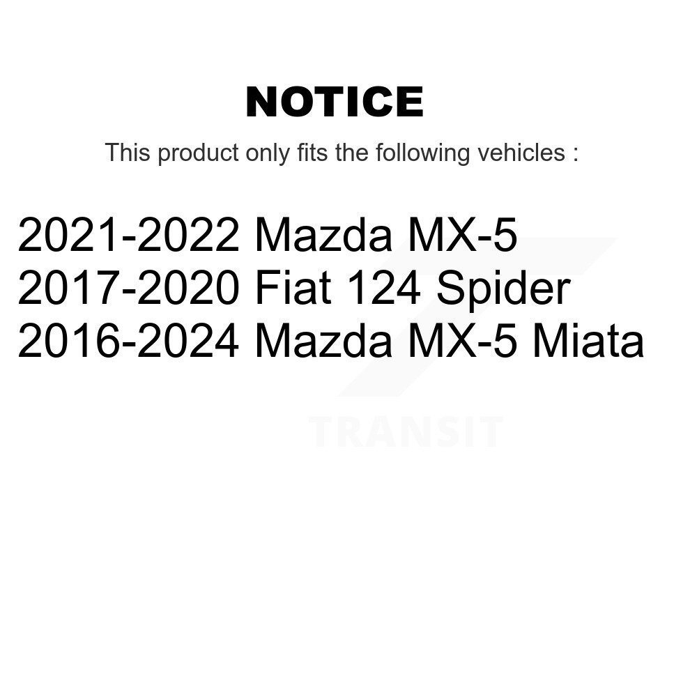 Rear Coated Disc Brake Rotors Pair For Mazda MX-5 Miata Fiat 124 Spider KG-101636 - Image 2