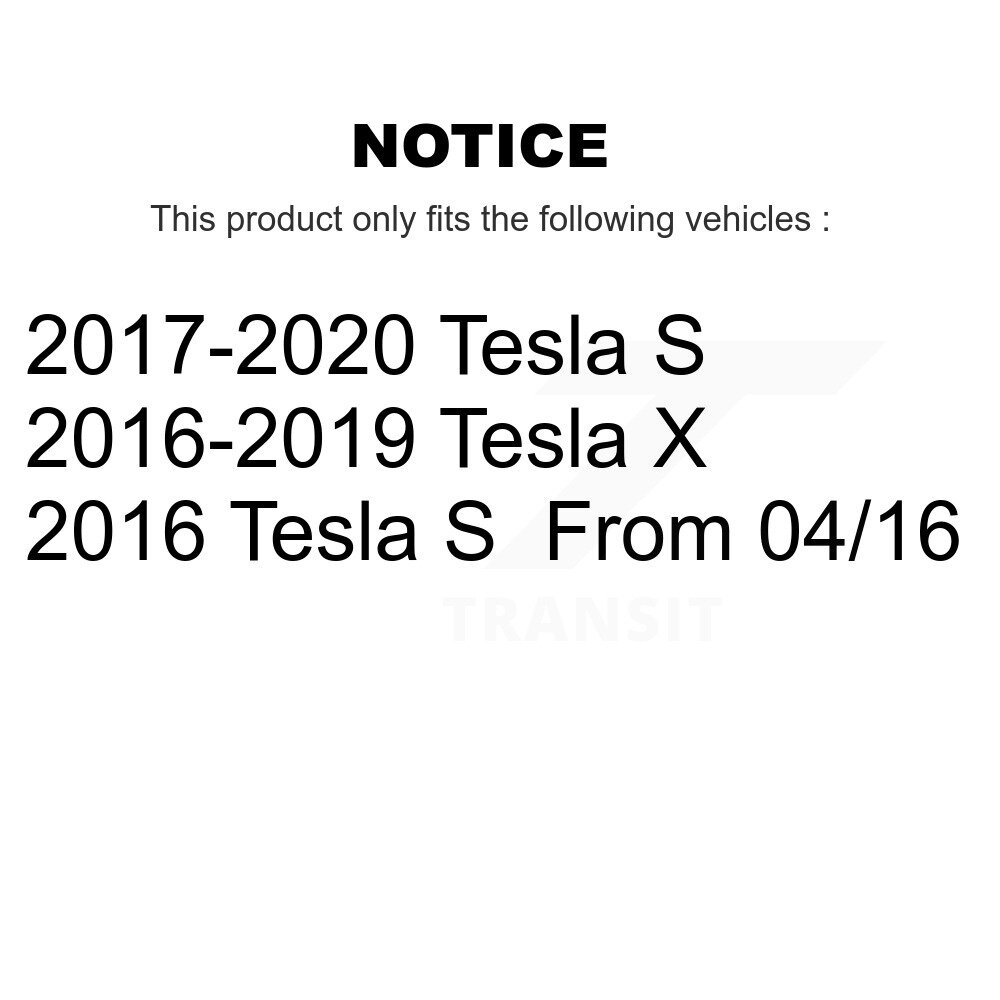 Rear Coated Disc Brake Rotors Pair For Tesla S X KG-101668 - Image 2