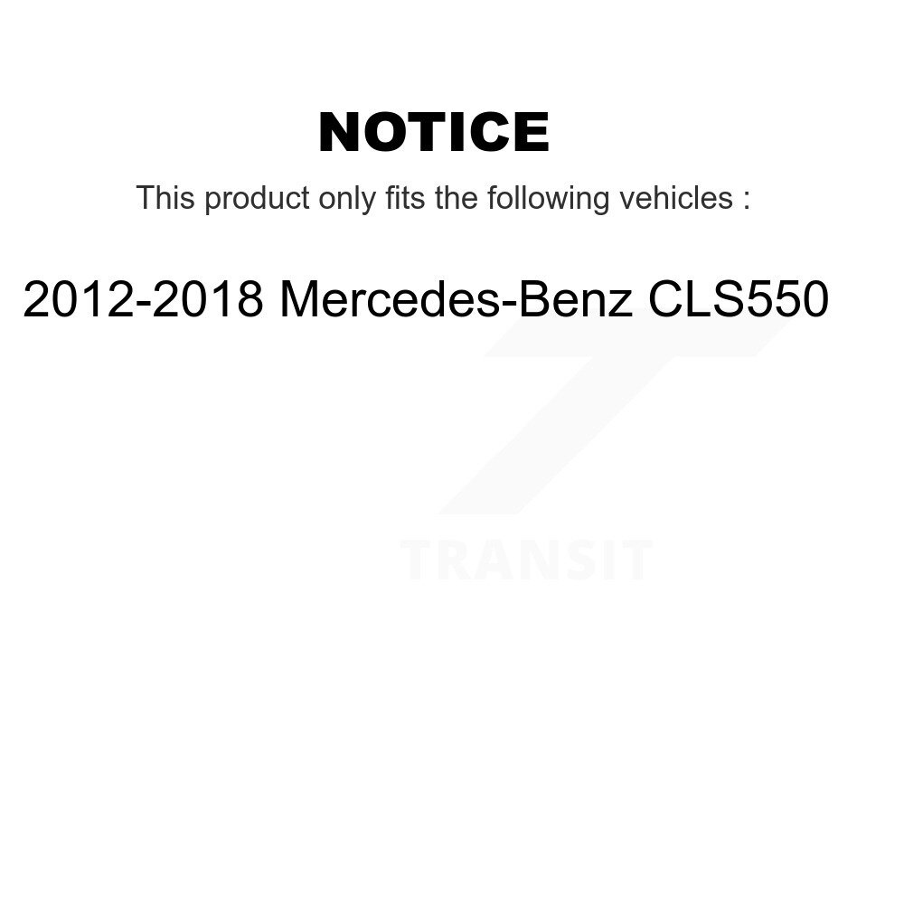 Front Rear Coated Disc Brake Rotors Kit For 2012-2018 Mercedes-Benz CLS550 KG-101708 - Image 2