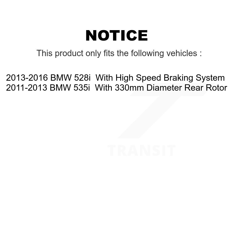 Front Rear Coated Disc Brake Rotors And Hub Assembly Kit For BMW 535i 528i KG-101723 - Image 2