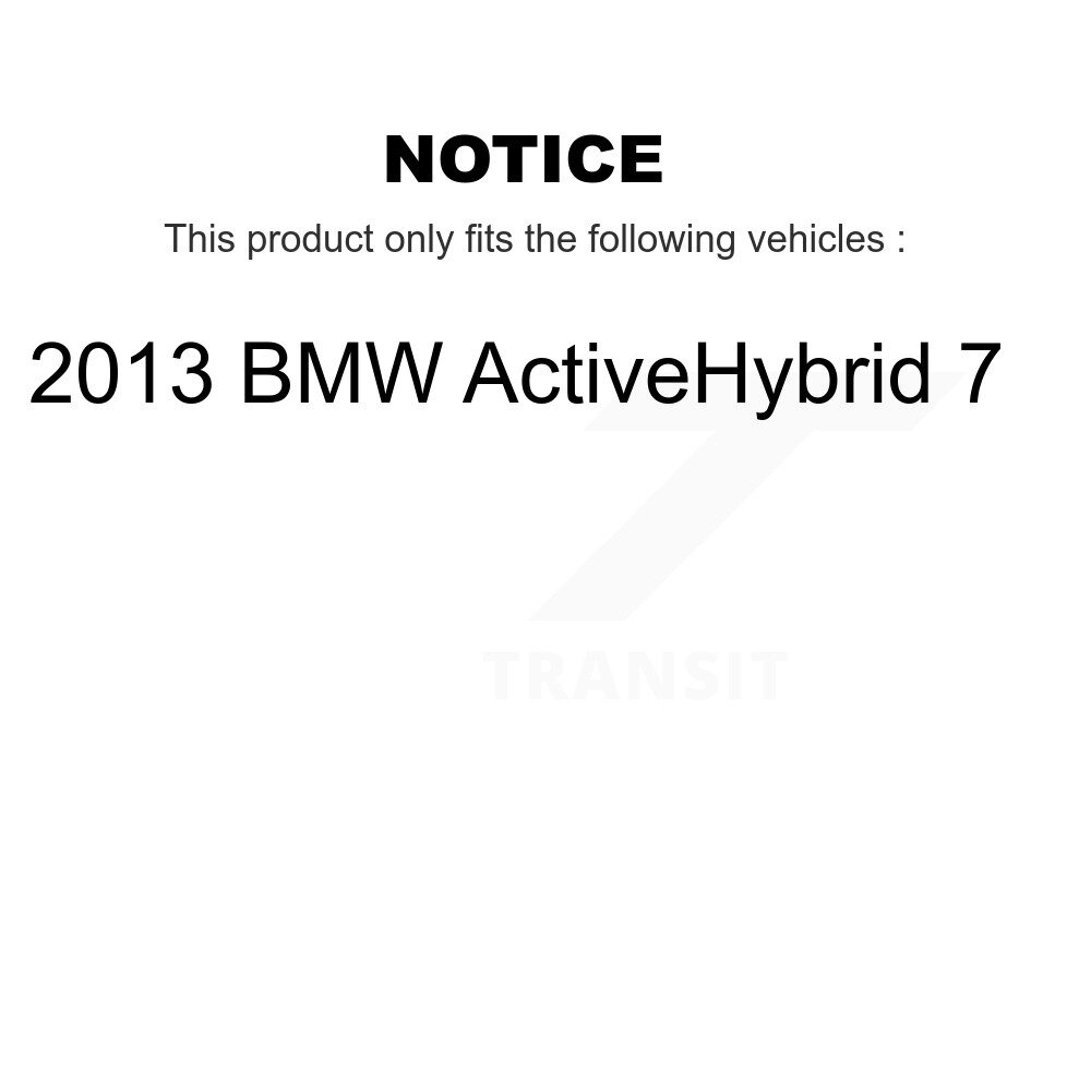 Front Rear Coated Disc Brake Rotors And Hub Assembly Kit For 2013 BMW ActiveHybrid 7 KG-101766 - Image 2